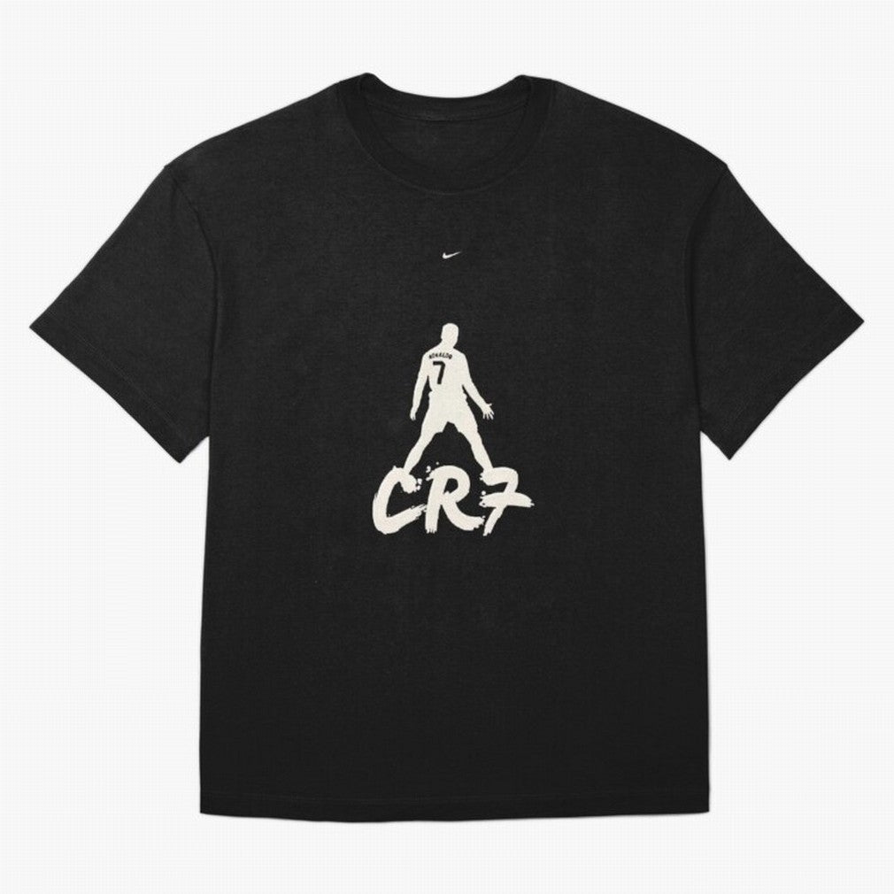 Cristiano Ronaldo CR7 Minimalist Silhouette Football Art Oversized T-Shirt Celebrate Classic Football Spirit in FIFA World Cup 2026 USA Canada Mexico for Fans of Haaland and Mbappe and England, Bringing Football Festival Excitement, Trophy