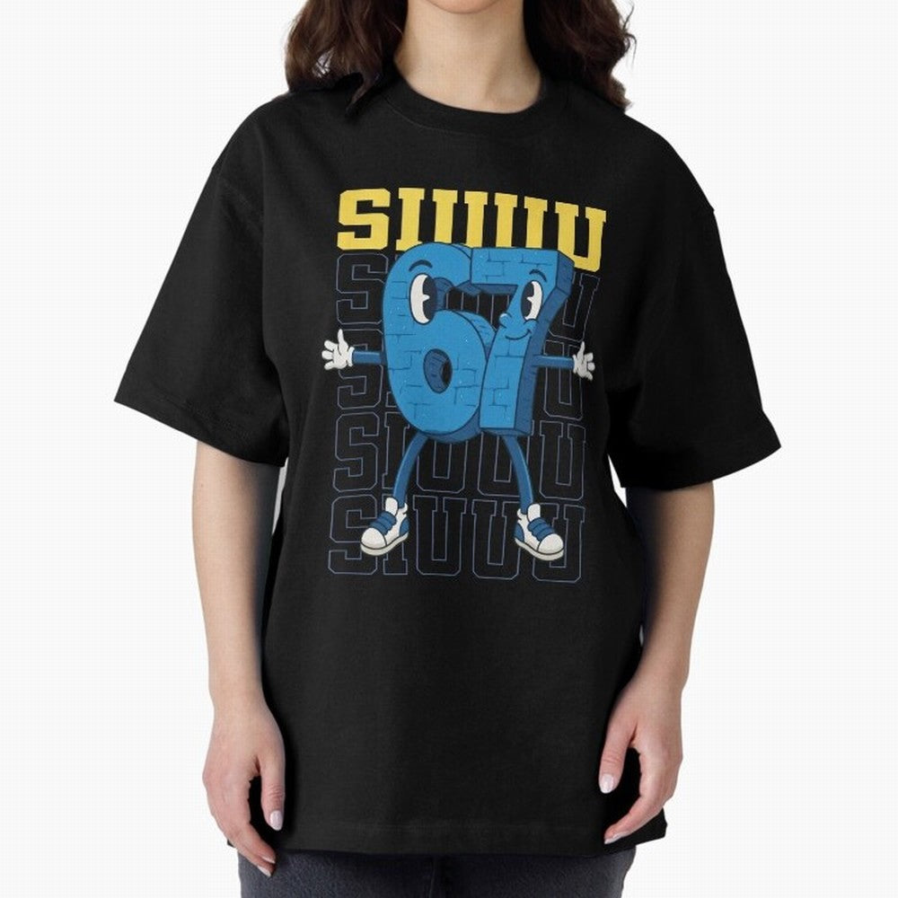 Funny Siuuu 67 Six Seven Soccer Shirt Oversized T-Shirt Turn Up for FIFA World Cup 2026 USA Canada Mexico for Fans of Neymar and Portugal, Bringing Football History, Final Match Energy, Crowd Noise and Once in a Lifetime Moments; Perfect for Fans,