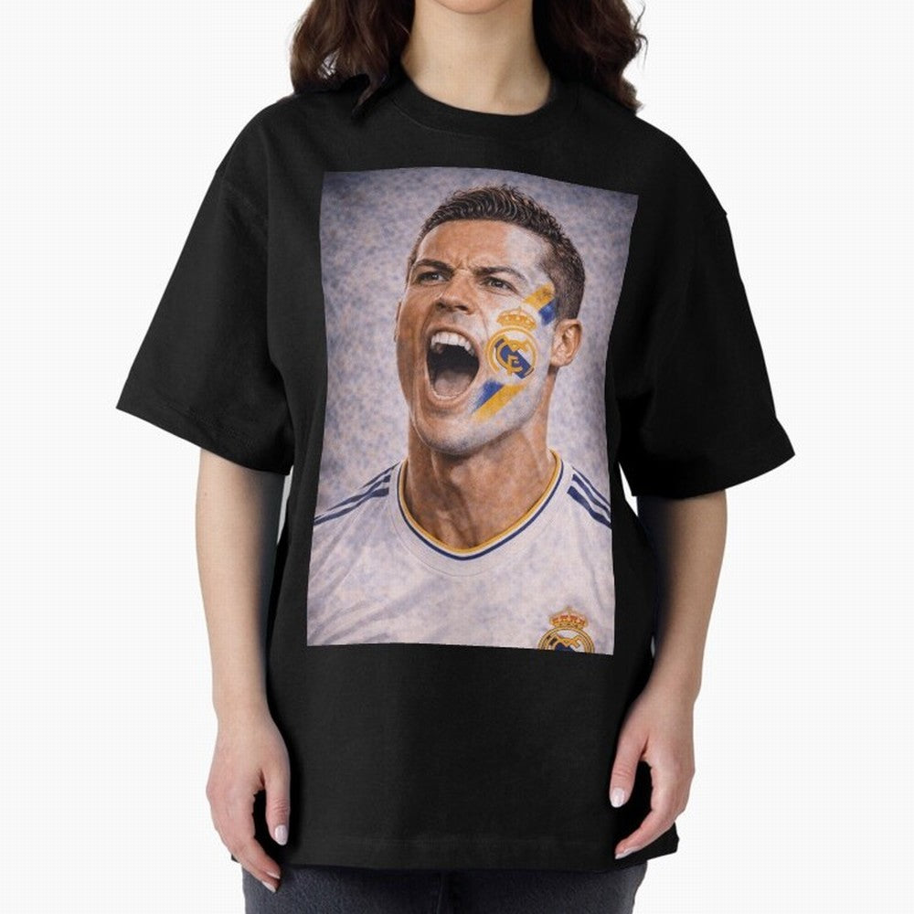Cristiano Ronaldo ¡ª A Fan Portrait in Motion Oversized T-Shirt Bring Global Tournament Vibes to the FIFA World Cup 2026 USA Canada Mexico Journey through Haaland Highlights, England and Germany Pride, Goal Celebration Energy, Supporter Heritage,