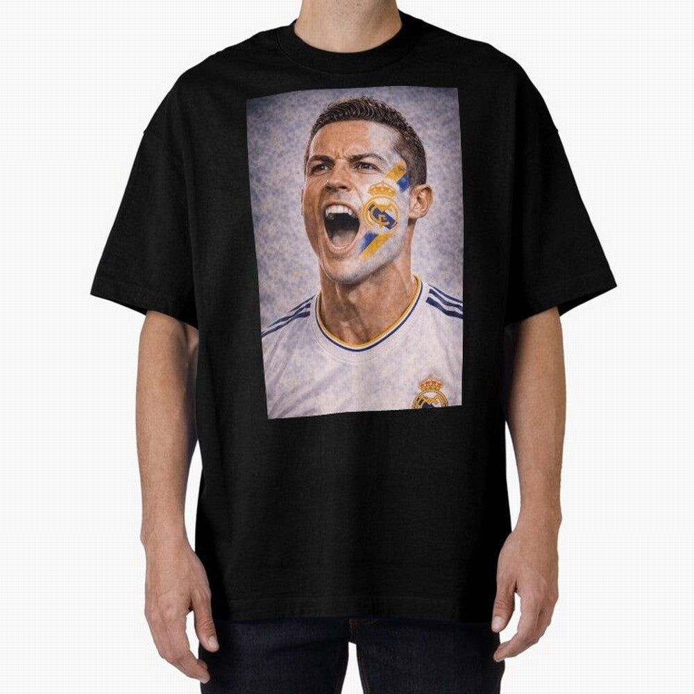 Cristiano Ronaldo ¡ª A Fan Portrait in Motion Oversized T-Shirt Bring Global Tournament Vibes to the FIFA World Cup 2026 USA Canada Mexico Journey through Haaland Highlights, England and Germany Pride, Goal Celebration Energy, Supporter Heritage,