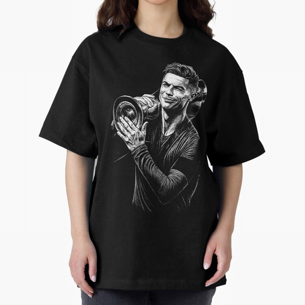 Cristiano Ronaldo Nations League Cup Oversized T-Shirt Embrace FIFA World Cup 2026 Spirit, Inspired by Portugal, Cristiano Ronaldo, Haaland and CR7, Champion Mindset, Group Stage Buzz, Knockout Tension and Passionate Fan Culture; Perfect for Fans,