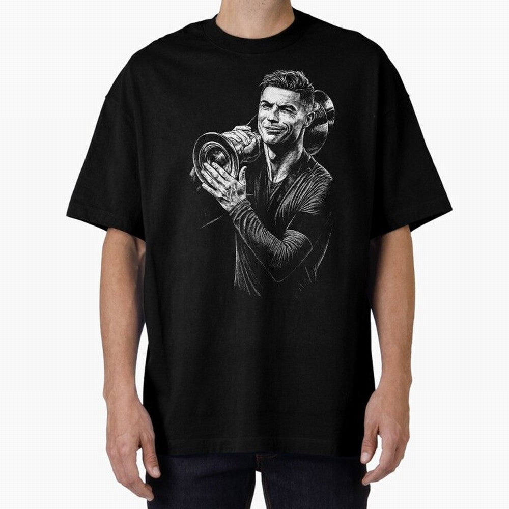 Cristiano Ronaldo Nations League Cup Oversized T-Shirt Embrace FIFA World Cup 2026 Spirit, Inspired by Portugal, Cristiano Ronaldo, Haaland and CR7, Champion Mindset, Group Stage Buzz, Knockout Tension and Passionate Fan Culture; Perfect for Fans,