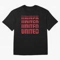 United United United Oversized T-Shirt Turn Football Passion into Global Football Passion for FIFA World Cup 2026 USA Canada Mexico, Filled with Messi, Germany, Goal Celebration Energy, Supporter Heritage, Football Icons and Worldwide Tournament