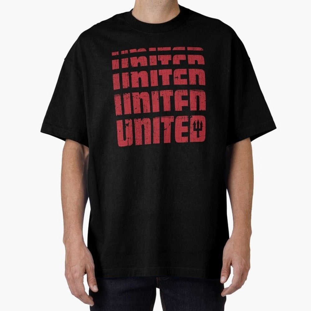 United United United Oversized T-Shirt Turn Football Passion into Global Football Passion for FIFA World Cup 2026 USA Canada Mexico, Filled with Messi, Germany, Goal Celebration Energy, Supporter Heritage, Football Icons and Worldwide Tournament