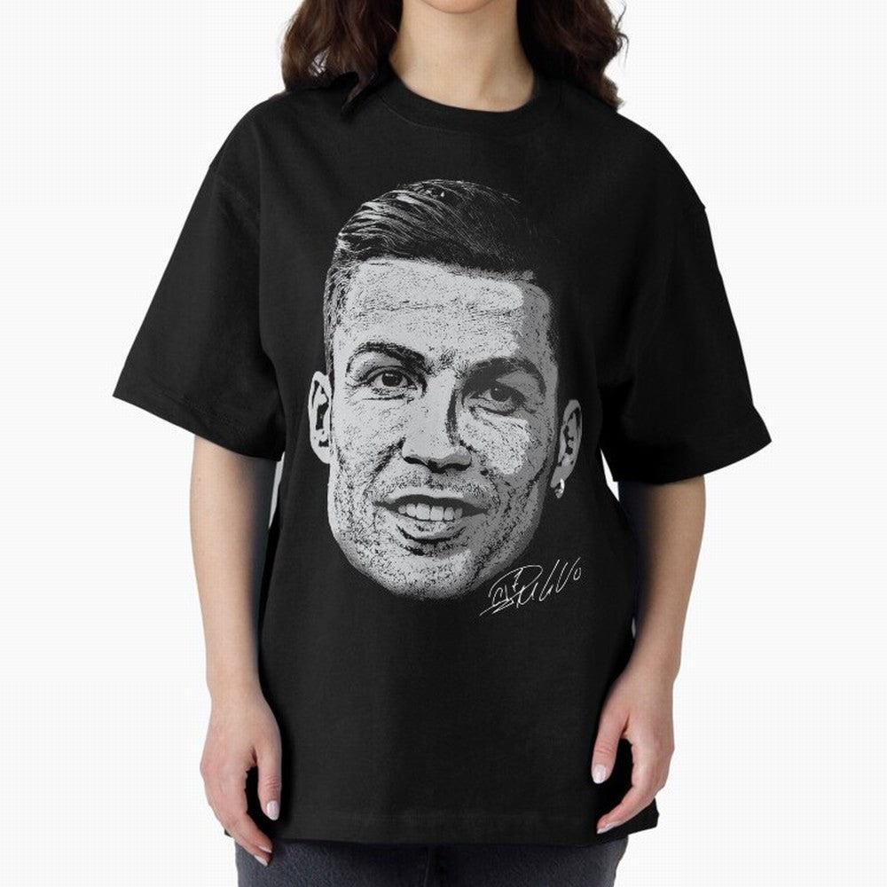 Cristiano Ronaldo Signed Oversized T-Shirt Discover FIFA World Cup 2026 Group Stage Celebrating CR7, Spain Energy, Champion Mindset, Group Stage Buzz, Knockout Tension and Passionate Fan Culture; Ideal for Fans Who Follow Messi, Cristiano Ronaldo,
