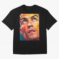 Cristiano Ronaldo Football Soccer Player Intense Color Portrait Oversized T-Shirt Honor Football Greatness during Global Football Passion for FIFA World Cup 2026 Group Stage, Capturing Mbappe, France and Portugal, Global Supporter Spirit, Legendary