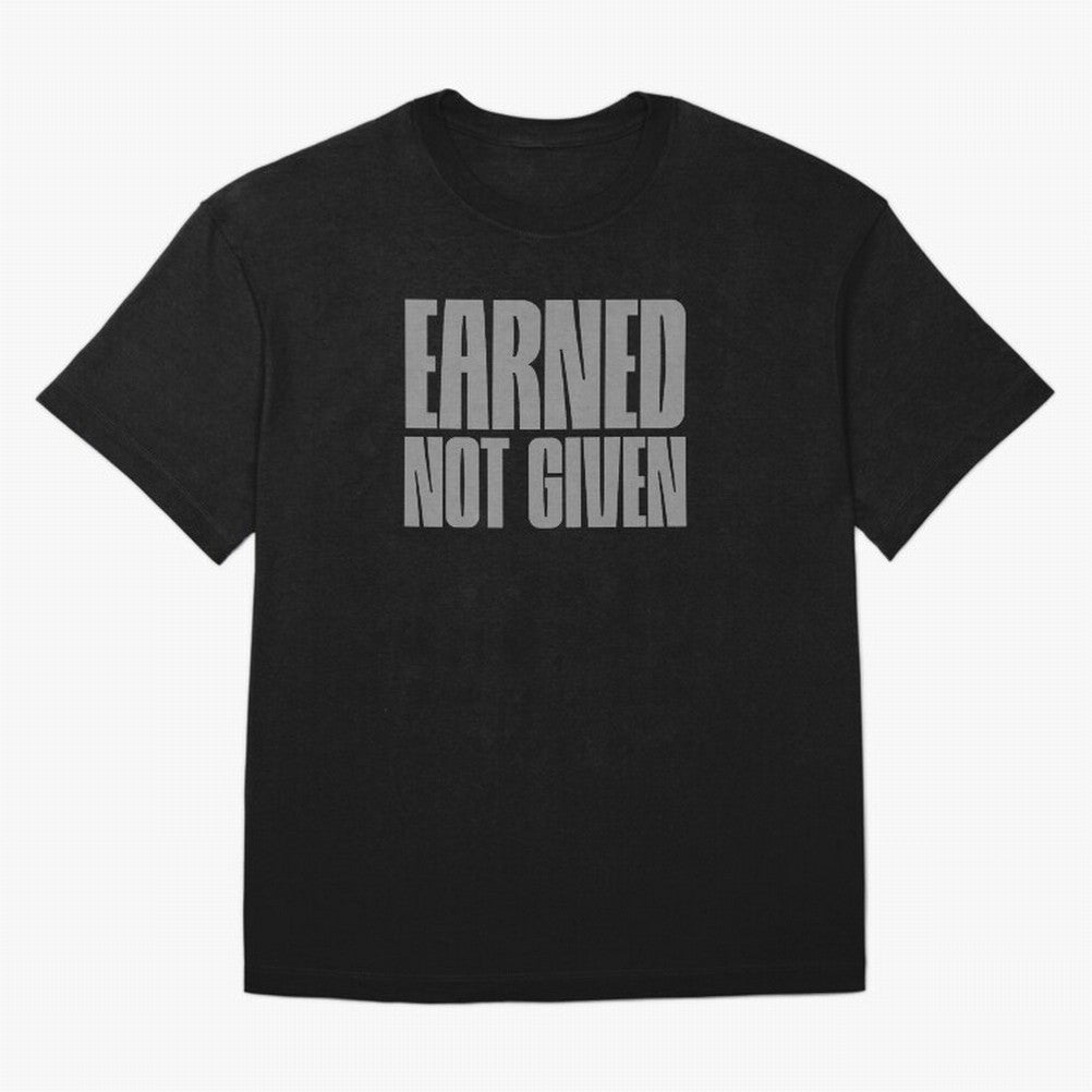 Earned not given grey 2 Oversized T-Shirt Build FIFA World Cup 2026 USA Canada Mexico for Fans of Mbappe and Neymar and Portugal, Spain and Germany, Bringing Soccer Culture, Superstar Moments, National Team Dreams and Competitive Fire; Made for Die