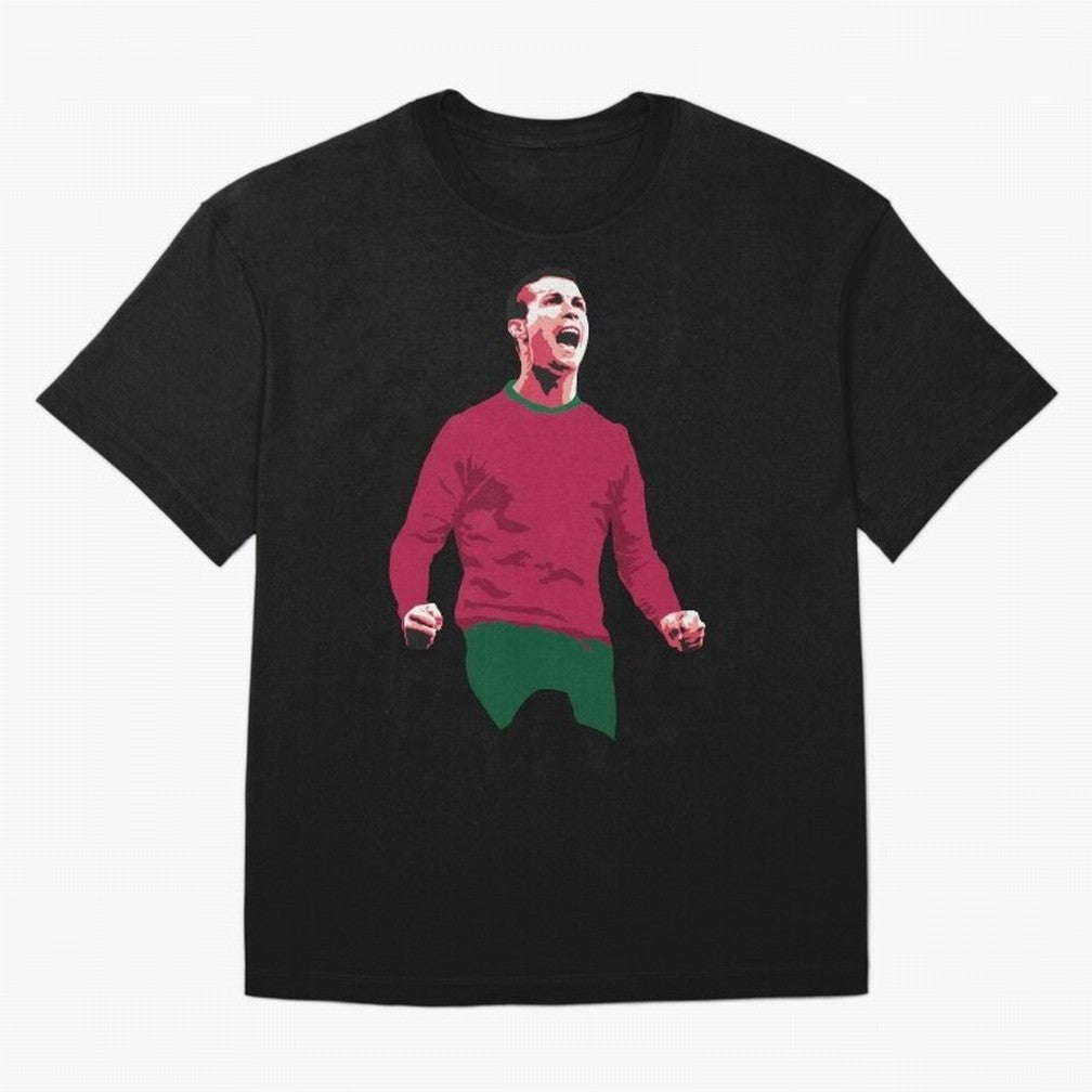 Ronaldo Oversized T-Shirt Wear the Spirit of Match Day Hype around FIFA World Cup 2026 USA Canada Mexico, Haaland, Portugal, Spain and Germany, Vintage Soccer Flavor, Modern Football Stars, National Flags and Final Night Emotion; Made for