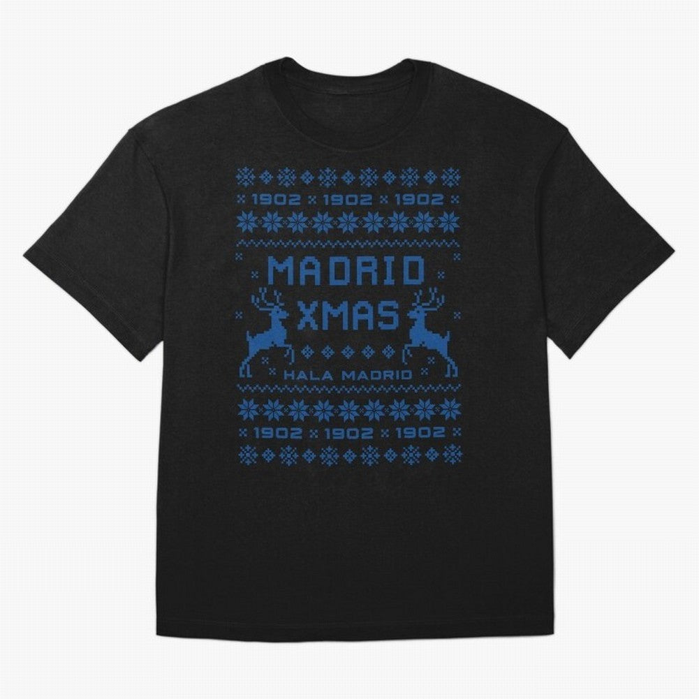 Real Madrid Christmas Oversized T-Shirt Celebrate Football Heritage in FIFA World Cup 2026 USA Canada Mexico Built around Messi, Netherlands Energy, Champion Mindset, Group Stage Buzz, Knockout Tension and Passionate Fan Culture; Made for