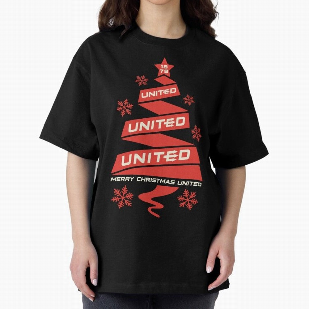 Manchester United Christmas Oversized T-Shirt Represent Fans Who Live for FIFA World Cup 2026 Spirit, Highlighting England, France and Netherlands, Messi, Neymar and Mbappe, Goal Celebration Energy, Supporter Heritage, Football Icons and Worldwide