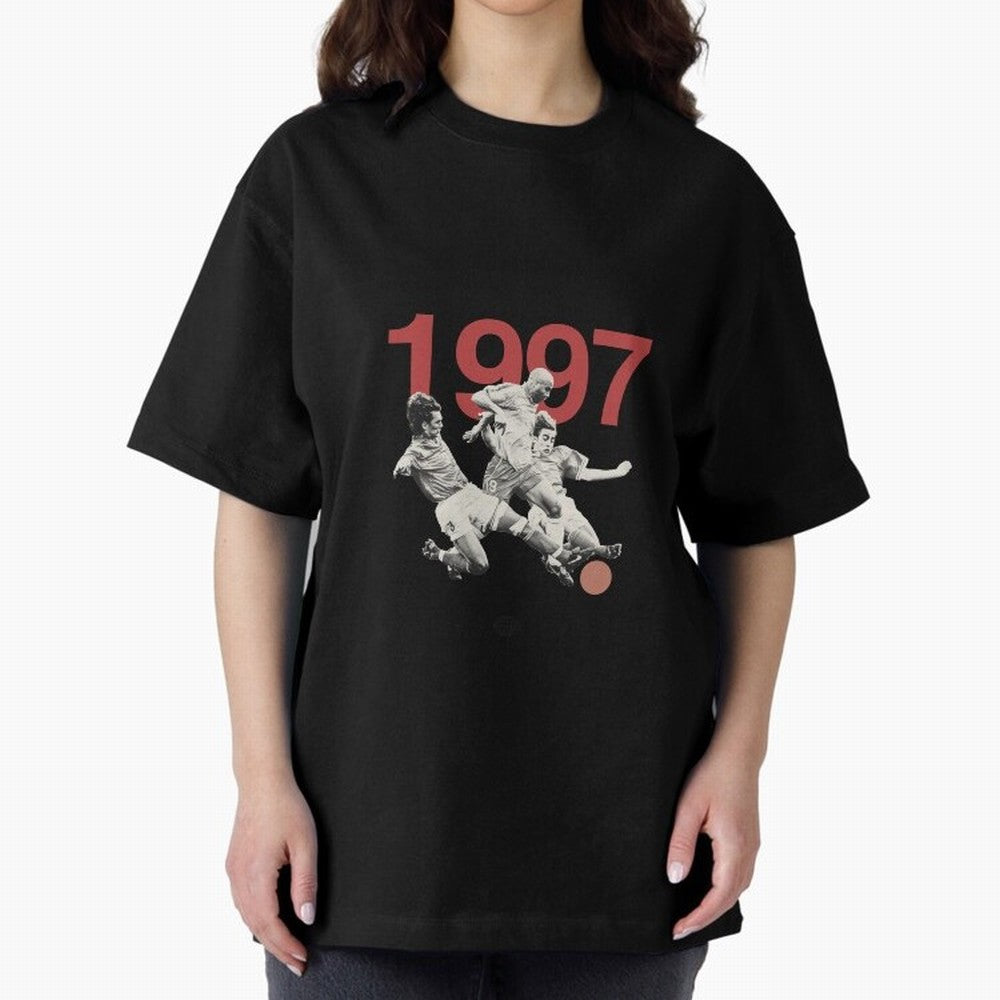 Ronaldo Maldini Cannavaro Tournoi de France 1997 Oversized T-Shirt Feel the Roar of the FIFA World Cup 2026 USA Canada Mexico Journey through Haaland Highlights, England Pride, Goal Celebration Energy, Supporter Heritage, Football Icons and