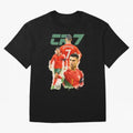 CR7 Cristiano Ronaldo illustration watercolour Oversized T-Shirt Follow Every Goal of FIFA World Cup 2026 Spirit, Driven by Argentina and Brazil, Mbappe, Football History, Final Match Energy, Crowd Noise and Once in a Lifetime Moments; Created for