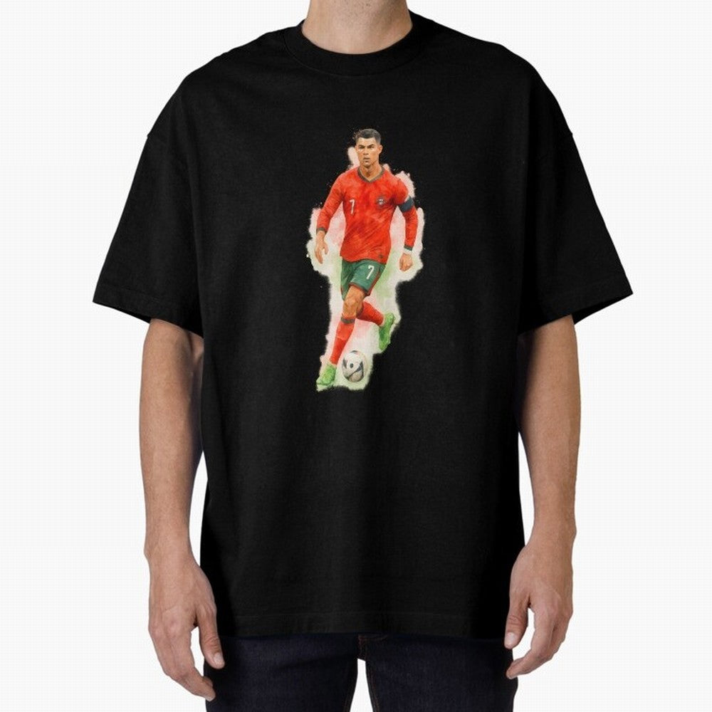 CR7 Cristiano Ronaldo a powerful moment artwork Oversized T-Shirt Turn Football Passion into the FIFA World Cup 2026 Journey through Cristiano Ronaldo, Haaland and CR7 Highlights, Argentina and Brazil Pride, Tournament Hype, Historic Matchups,