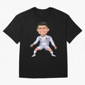 Cristiano Ronaldo Cartoon Oversized T-Shirt Live the Energy of the FIFA World Cup 2026 Group Stage Journey through Messi and Cristiano Ronaldo Highlights, Spain Pride, Soccer Culture, Superstar Moments, National Team Dreams and Competitive Fire;