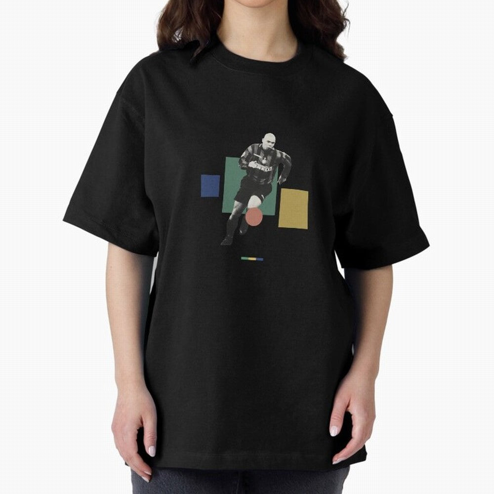 Ronaldo Nazario R9 Oversized T-Shirt Share the Excitement of FIFA World Cup 2026 Group Stage for Fans of Messi and Brazil, Bringing Football Passion, Legendary Performances, Festival Vibes and Supporter Community; Made for Die Hard Supporters,