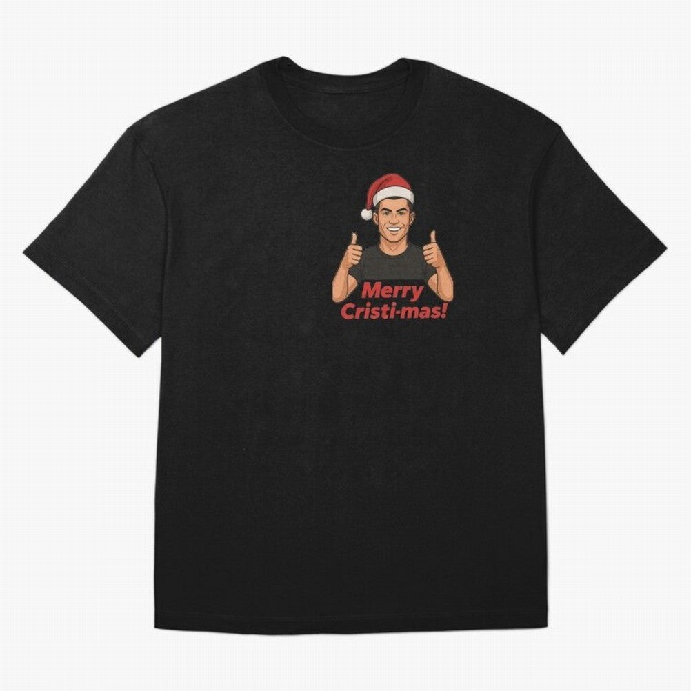 Merry Cristi-mas! CR7 Xmas holiday cheer Oversized T-Shirt Mark FIFA World Cup 2026 Spirit, Capturing Germany, Neymar, Supporter Pride, Iconic Celebrations, Legendary Names and Global Match Day Energy; Perfect for People Who Love Argentina, Brazil,