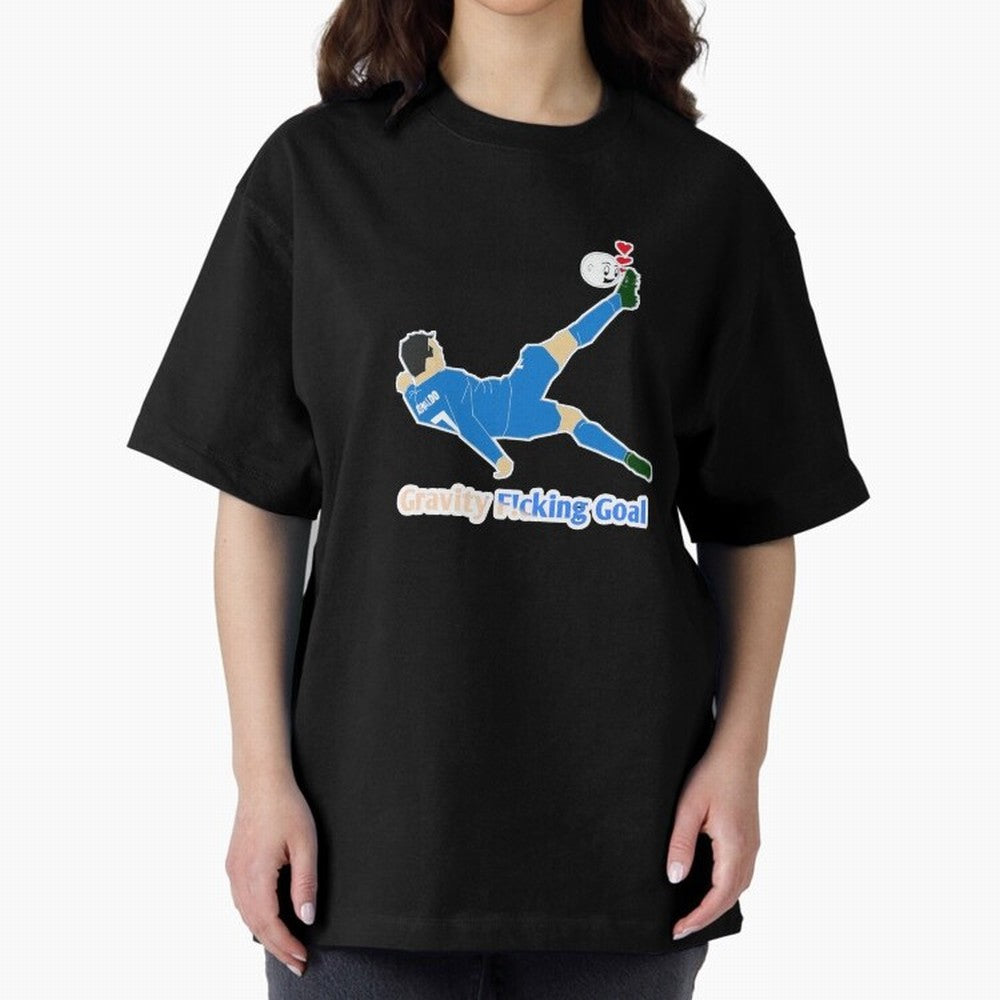 Cristiano Ronaldo Bicycle kick Oversized T-Shirt Stand Proud for Match Day Hype around FIFA World Cup 2026, Neymar, Haaland and Cristiano Ronaldo, France, Football History, Final Match Energy, Crowd Noise and Once in a Lifetime Moments; Great for