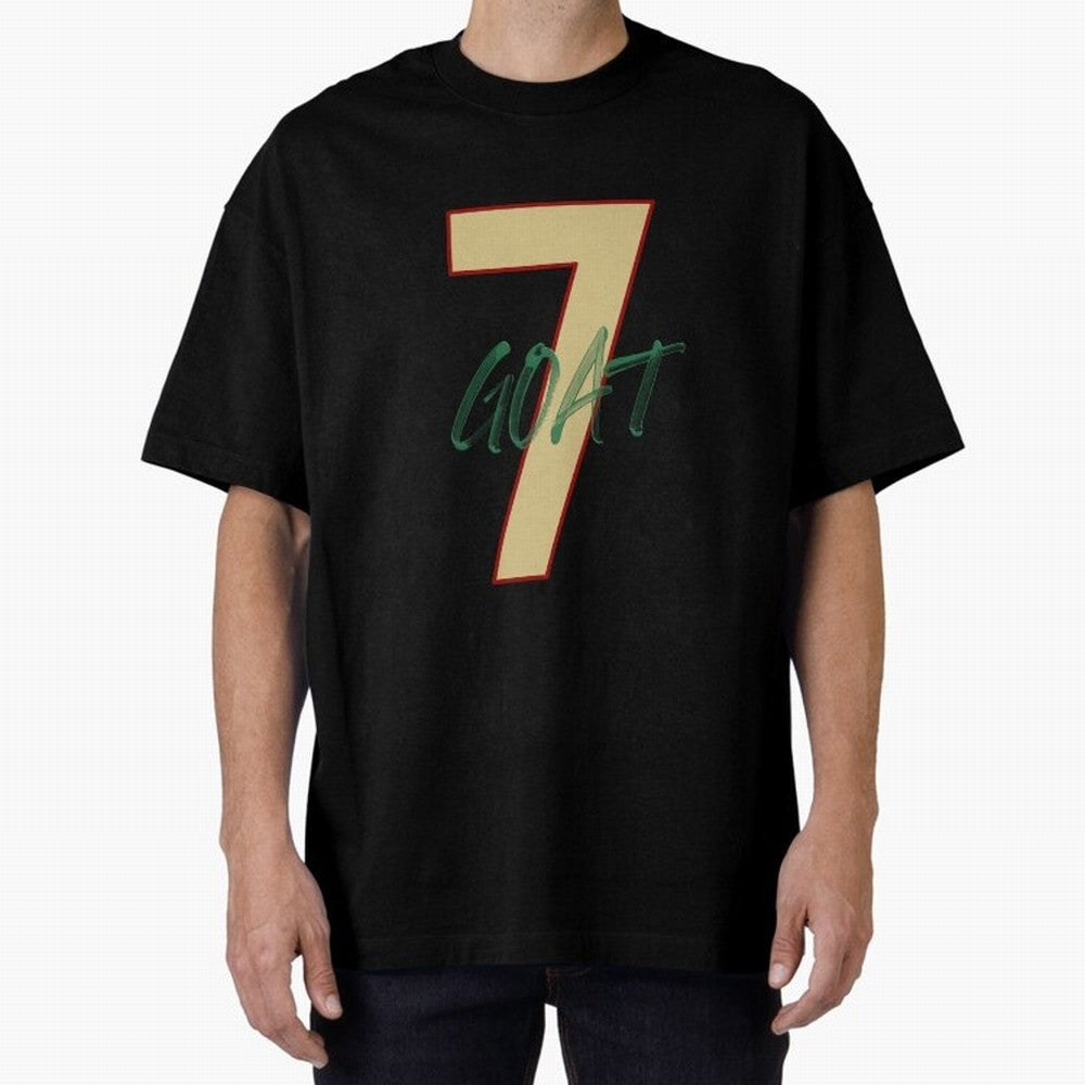 Cristiano Ronaldo 7 GOAT Football Legend Poster Art Oversized T-Shirt Celebrate Football Dreams Across FIFA World Cup 2026 for Fans of Mbappe and Neymar and Argentina, France and Brazil, Bringing Fan Favorite Moments, National Team Passion, Big