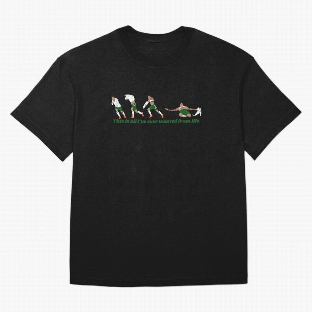Troy Parrott Ireland Hat Trick Goal Celebration Minimalist Oversized T-Shirt Feel the Trophy Chase of Global Football Passion for FIFA World Cup 2026 USA Canada Mexico, Inspired by Neymar, Brazil, Tournament Hype, Historic Matchups, Family Viewing