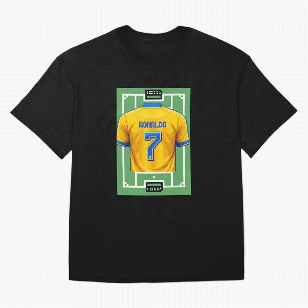 Cristiano Ronaldo Al-Nassr 8-Bit Soccer Football Oversized T-Shirt Feel the Trophy Chase of Match Day Hype around FIFA World Cup 2026 USA Canada Mexico, Neymar, Haaland and Cristiano Ronaldo, Argentina, Champion Mindset, Group Stage Buzz, Knockout