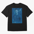 Blue Soccer Oversized T-Shirt Relive Legendary Nights from FIFA World Cup 2026 USA Canada Mexico for Fans of Messi and France, Bringing Sports Nostalgia, International Competition, Famous Players and Unforgettable Victories; Perfect for People Who