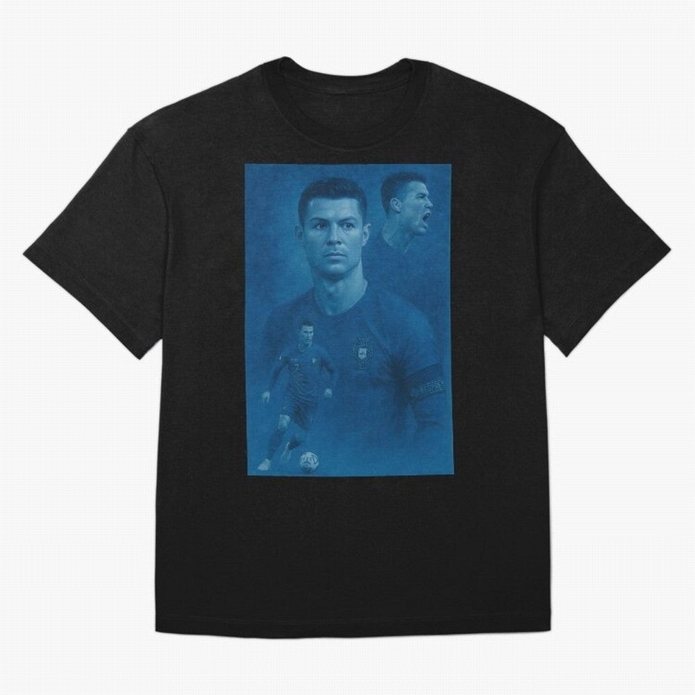 Blue Soccer Oversized T-Shirt Relive Legendary Nights from FIFA World Cup 2026 USA Canada Mexico for Fans of Messi and France, Bringing Sports Nostalgia, International Competition, Famous Players and Unforgettable Victories; Perfect for People Who