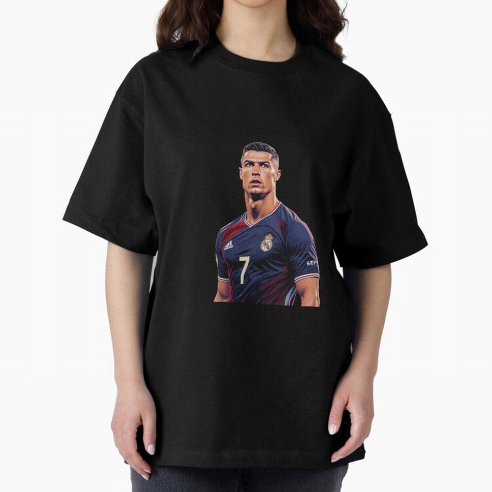 CR7 Siuuu Oversized T-Shirt Treasure FIFA World Cup 2026 Group Stage Spirit, Connected to Brazil, Portugal and Argentina, Neymar, Sports Nostalgia, International Competition, Famous Players and Unforgettable Victories; Perfect for Supporters Who