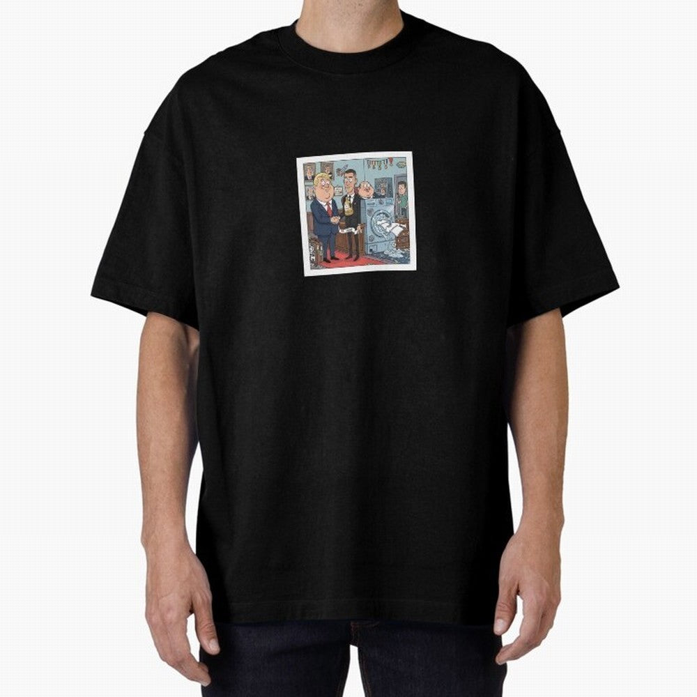 Ronaldo at White House Dinner Oversized T-Shirt Follow the Final Road of FIFA World Cup 2026 USA Canada Mexico Highlighting Mbappe and Neymar, England Energy, Goal Celebration Energy, Supporter Heritage, Football Icons and Worldwide Tournament Joy;