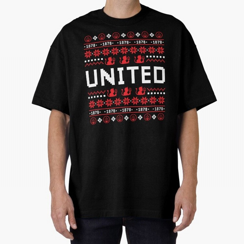 Manchester United Christmas Oversized T-Shirt Follow the Final Road of FIFA World Cup 2026 Inspired by Haaland, France Energy, Football History, Final Match Energy, Crowd Noise and Once in a Lifetime Moments; Perfect for Fans, Collectors, Family
