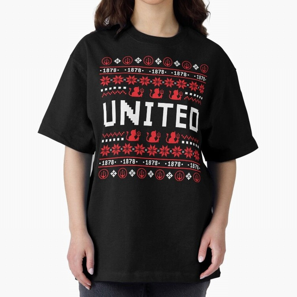 Manchester United Christmas Oversized T-Shirt Follow the Final Road of FIFA World Cup 2026 Inspired by Haaland, France Energy, Football History, Final Match Energy, Crowd Noise and Once in a Lifetime Moments; Perfect for Fans, Collectors, Family