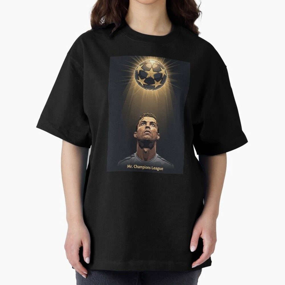 Ronaldo Madrid Oversized T-Shirt Feel International Energy from Global Football Passion for FIFA World Cup 2026 USA Canada Mexico, Capturing Mbappe, Spain and Netherlands, Champion Mindset, Group Stage Buzz, Knockout Tension and Passionate Fan