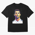 Cristiano Ronaldo Wpap Art Oversized T-Shirt Bring Legendary Rivalry Energy to Global Football Passion for FIFA World Cup 2026 USA Canada Mexico, Celebrating CR7 and Messi, Spain, Sports Nostalgia, International Competition, Famous Players and