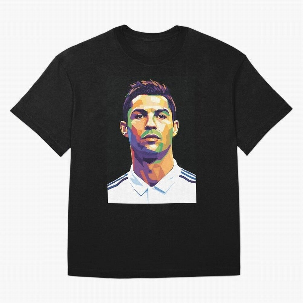 Cristiano Ronaldo Wpap Art Oversized T-Shirt Bring Legendary Rivalry Energy to Global Football Passion for FIFA World Cup 2026 USA Canada Mexico, Celebrating CR7 and Messi, Spain, Sports Nostalgia, International Competition, Famous Players and