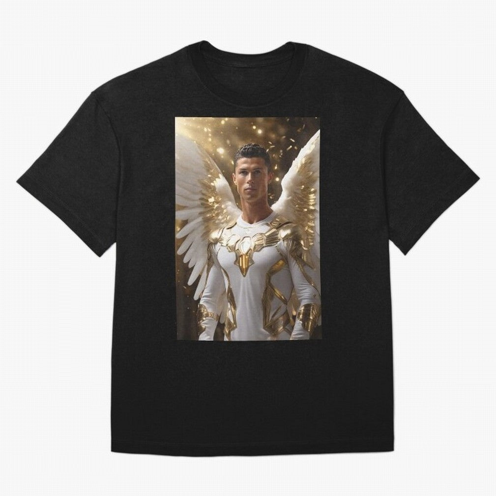 Cristiano Ronaldo angel 1 Oversized T-Shirt Represent Football Lovers during FIFA World Cup 2026 USA Canada Mexico Spirit, Inspired by Argentina, France and Brazil, Neymar, Classic Soccer Heritage, Championship Pressure, Fan Loyalty and