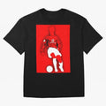 Cristiano Ronaldo Manchester United Silhouette ¨C Legendary Red Devil Artwork by GrizzlyGFX Oversized T-Shirt Make Memories around FIFA World Cup 2026 Group Stage for Fans of Messi and Cristiano Ronaldo and Argentina, France and Brazil, Bringing