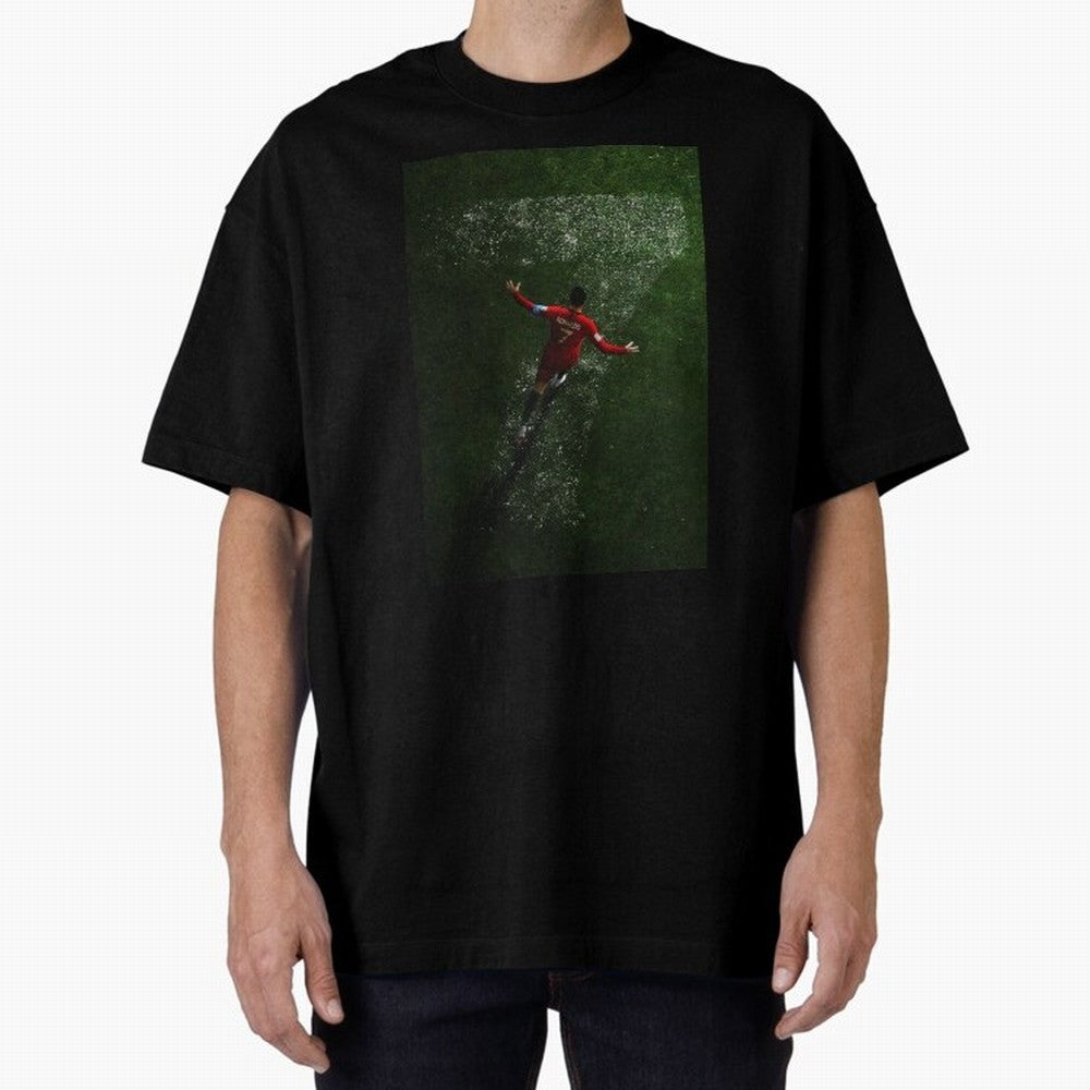 CR7 The G.O.A.T. Football Art - Cristiano Ronaldo Oversized T-Shirt Keep the Match Day Mood of FIFA World Cup 2026 Group Stage Spirit, Capturing Germany, Cristiano Ronaldo, Global Supporter Spirit, Legendary Goals, National Colors and Tournament