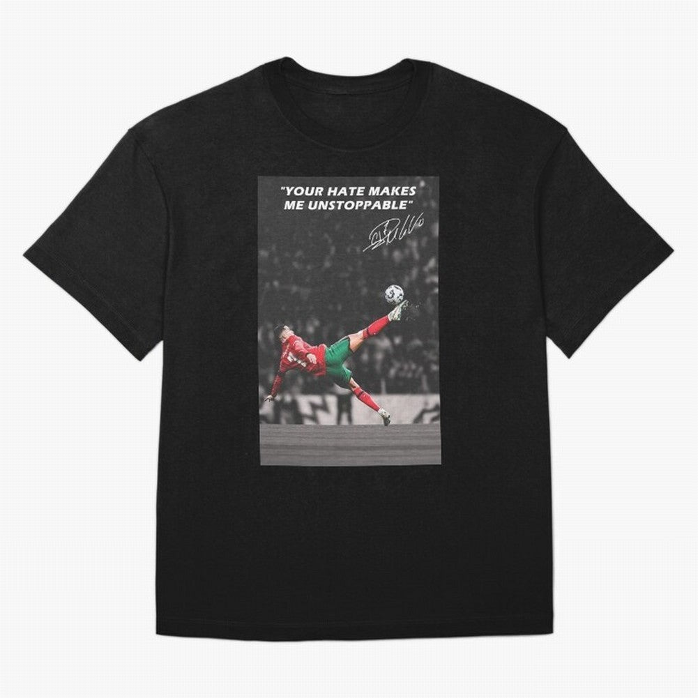 Cristiano Ronaldo Inspiration Oversized T-Shirt Relive the Noise and Pride of FIFA World Cup 2026 Group Stage Spirit, Driven by Spain, Mbappe, Sports Nostalgia, International Competition, Famous Players and Unforgettable Victories; Created for