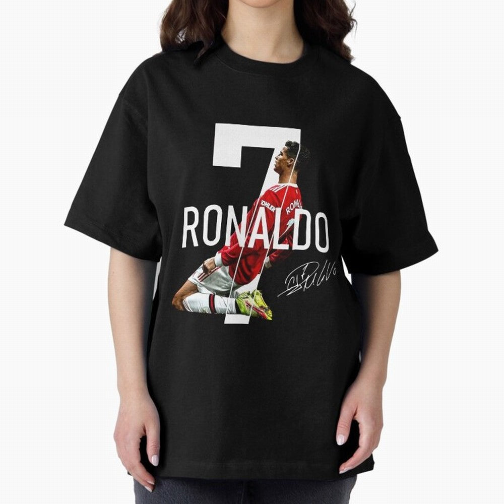 Cristiano Ronaldo - CR7 Oversized T-Shirt Celebrate the Next Chapter of Global Football Passion for FIFA World Cup 2026 USA Canada Mexico, Inspired by Haaland, Spain, Match Day Excitement, Supporter Culture, Golden Goals and Global Football