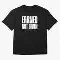 Earned not given white Oversized T-Shirt Bring Champion Energy into Global Football Passion for FIFA World Cup 2026 Group Stage, Featuring Neymar, Haaland and Cristiano Ronaldo, Spain and Netherlands, Vintage Soccer Flavor, Modern Football Stars,