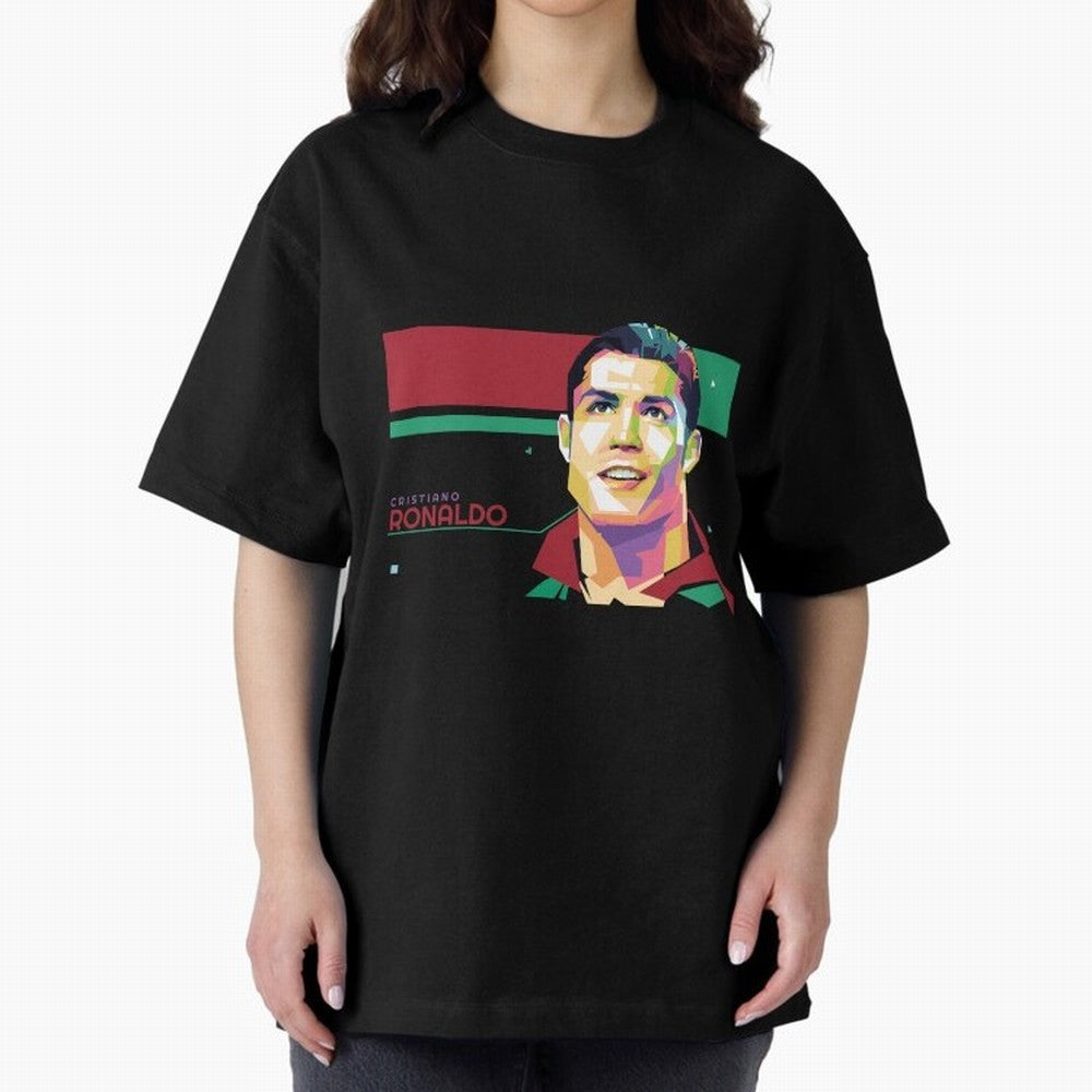 Cristiano Ronaldo ¨C Legendary Football Star & GOAT Artwork Oversized T-Shirt Show Your Tournament Heart for FIFA World Cup 2026 Spirit, Featuring England, Neymar, Retro Football Energy, Iconic Rivalries, Trophy Chase Drama and Stadium Atmosphere;