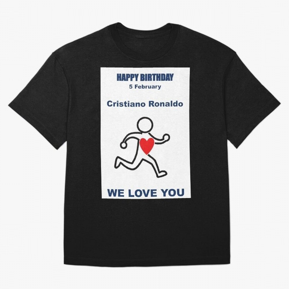 Tribute to Cristiano Ronaldo ¡ª 5 February Oversized T-Shirt Bring a Vintage Feel to FIFA World Cup 2026 USA Canada Mexico for Fans of Neymar, Haaland and Cristiano Ronaldo and Germany, Bringing Stadium Memories, Football Loyalty, International
