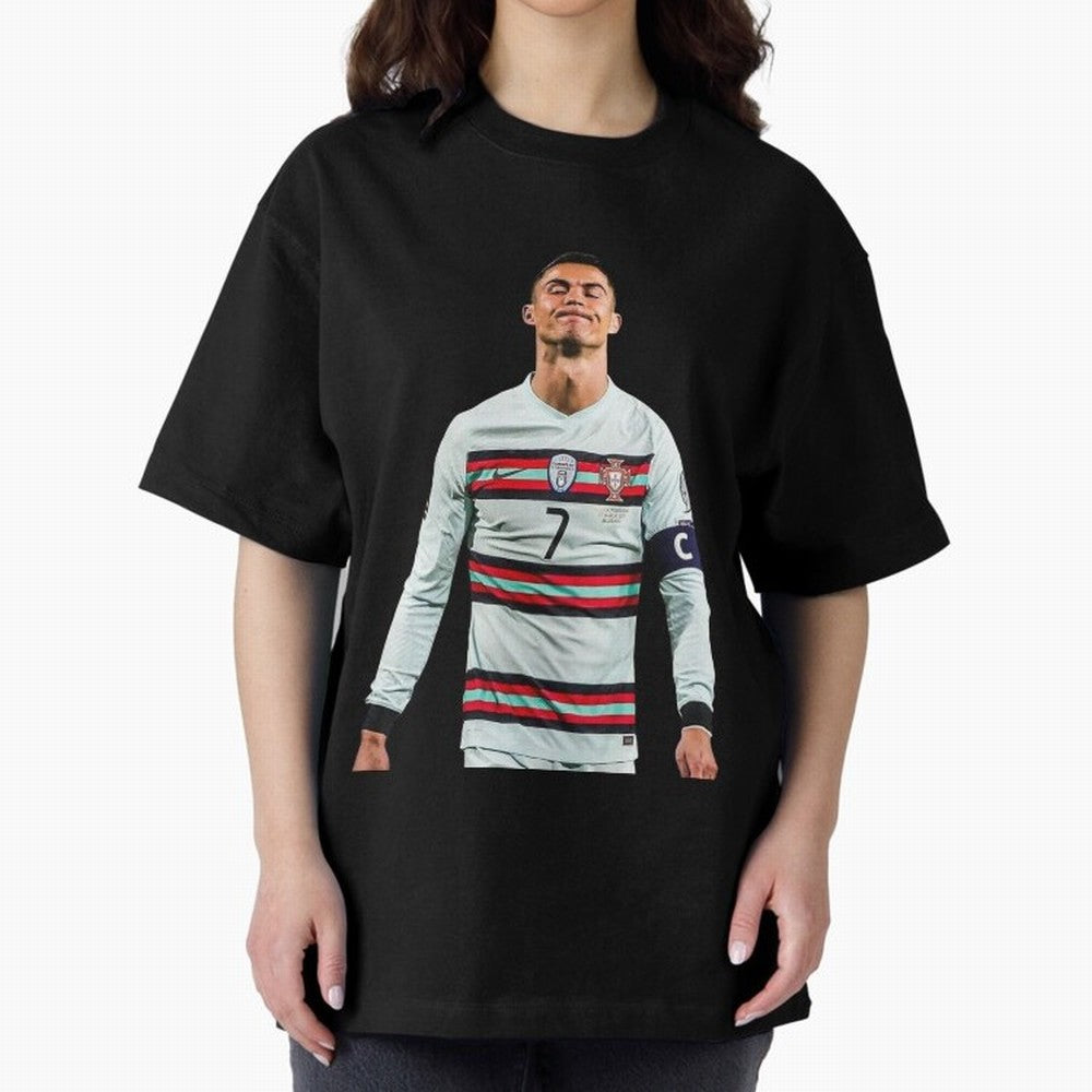 Cristiano Ronaldo Design Oversized T-Shirt Bring Stadium Energy to FIFA World Cup 2026 USA Canada Mexico Spirit, Highlighting Germany, Messi, Neymar and Mbappe, Stadium Memories, Football Loyalty, International Chants and Championship Tradition;