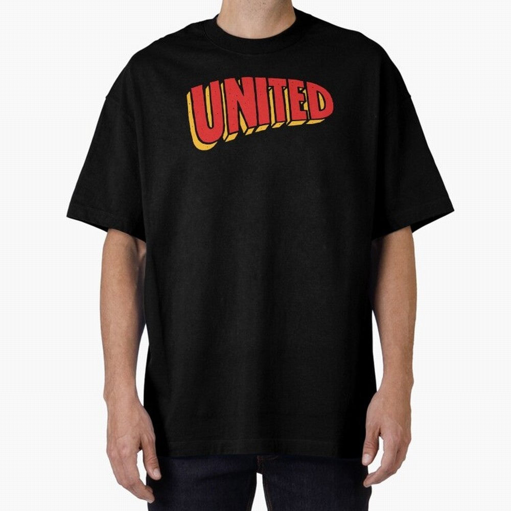 Manchester United Comic Style Oversized T-Shirt Show Up for the Glory of Global Football Passion for FIFA World Cup 2026 USA Canada Mexico, Featuring CR7, Spain, Worldwide Fan Energy, Dramatic Goals, Stadium Lights and Championship Celebrations;