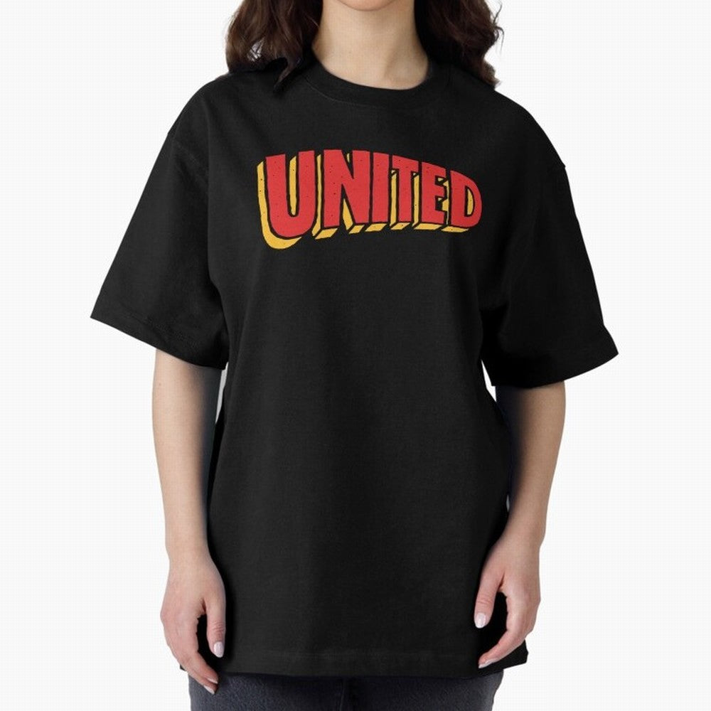 Manchester United Comic Style Oversized T-Shirt Show Up for the Glory of Global Football Passion for FIFA World Cup 2026 USA Canada Mexico, Featuring CR7, Spain, Worldwide Fan Energy, Dramatic Goals, Stadium Lights and Championship Celebrations;