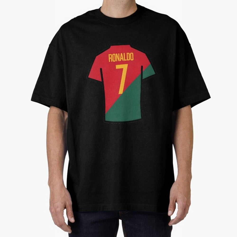 Ronaldo Portugal Jersey Oversized T-Shirt Carry National Pride through FIFA World Cup 2026 USA Canada Mexico Celebrating Neymar, Haaland and Cristiano Ronaldo, England, France and Netherlands Energy, Fan Favorite Moments, National Team Passion, Big