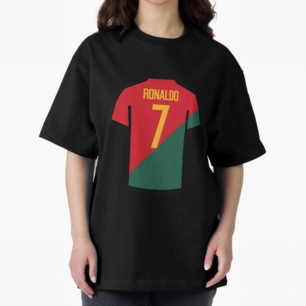 Ronaldo Portugal Jersey Oversized T-Shirt Carry National Pride through FIFA World Cup 2026 USA Canada Mexico Celebrating Neymar, Haaland and Cristiano Ronaldo, England, France and Netherlands Energy, Fan Favorite Moments, National Team Passion, Big