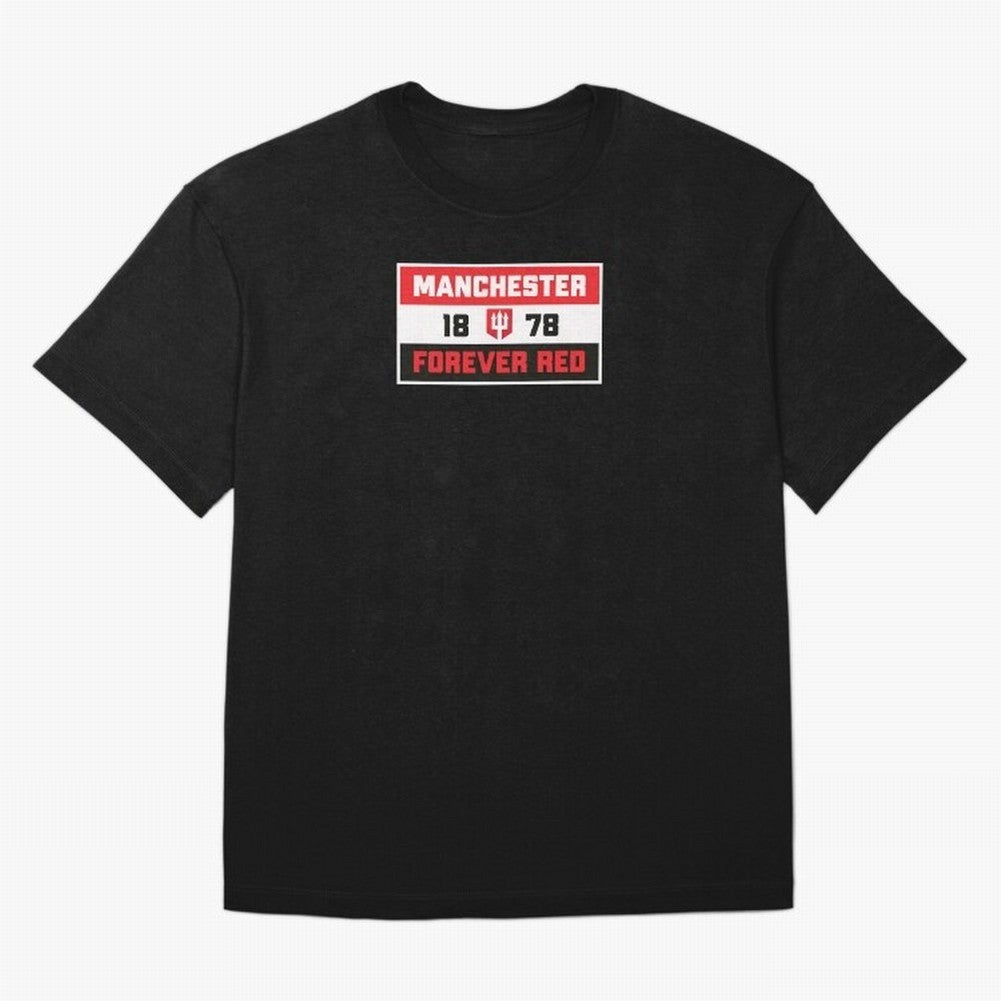 Manchester Forever Red Oversized T-Shirt Remember Iconic Moments from Global Football Passion for FIFA World Cup 2026 Group Stage, Made for Mbappe and Neymar, England, France and Netherlands, Vintage Soccer Flavor, Modern Football Stars, National