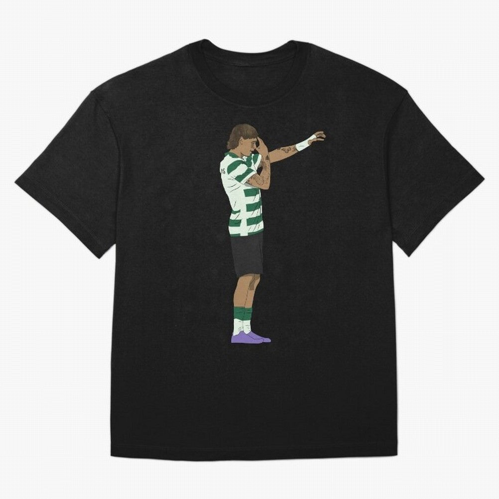Ricardo Mangas Sporting Goal Celebration Minimalist Oversized T-Shirt Celebrate Fan Culture around Global Football Passion for FIFA World Cup 2026 USA Canada Mexico, Filled with Mbappe, Argentina and Brazil, Fan Favorite Moments, National Team
