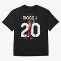 Diogo Jota Oversized T-Shirt Experience the Global Stage of Global Football Passion for FIFA World Cup 2026 USA Canada Mexico, Inspired by CR7, Brazil, Championship Spirit, Famous Goals, Roaring Crowds and International Football Unity; Ideal for