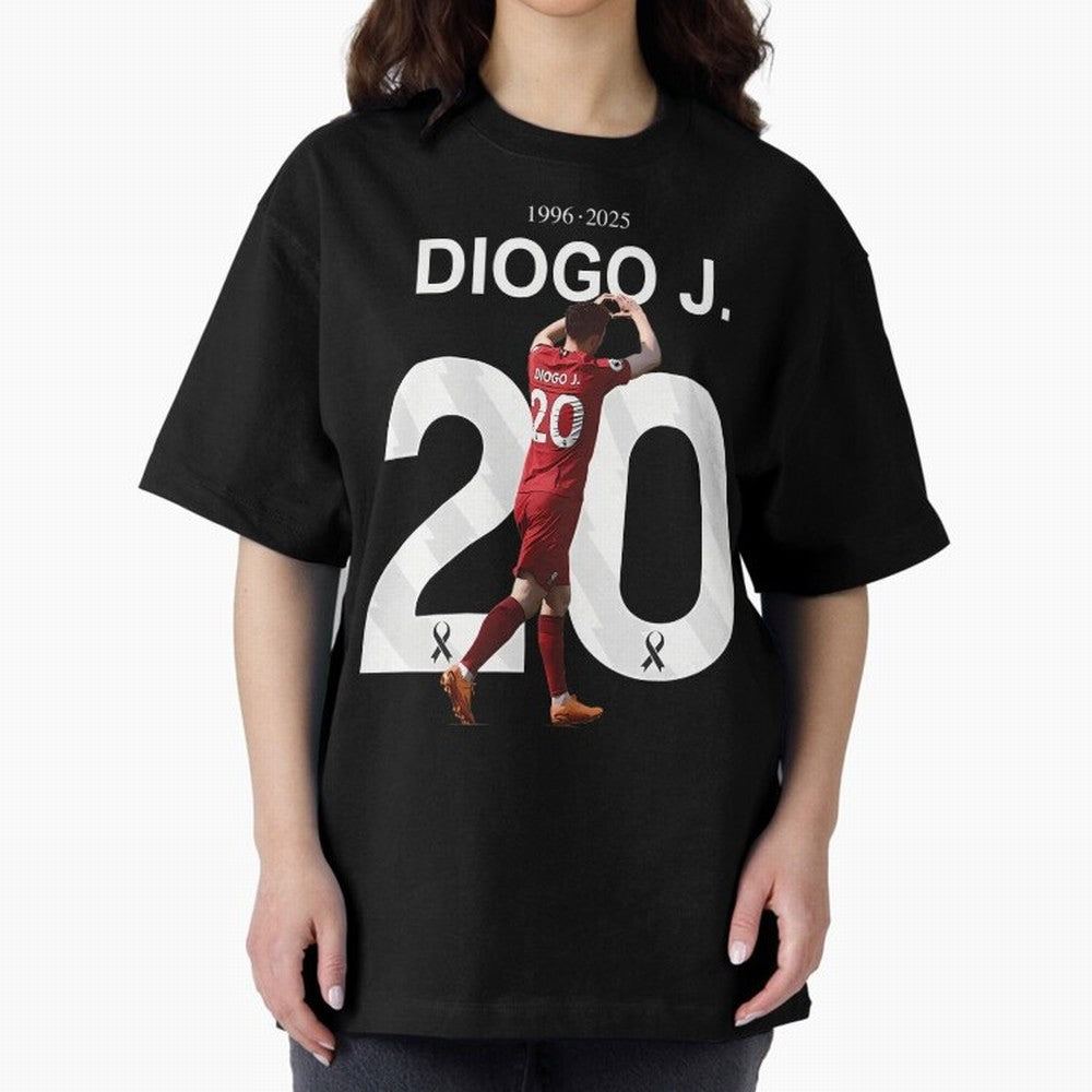 Diogo Jota Oversized T-Shirt Experience the Global Stage of Global Football Passion for FIFA World Cup 2026 USA Canada Mexico, Inspired by CR7, Brazil, Championship Spirit, Famous Goals, Roaring Crowds and International Football Unity; Ideal for